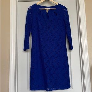 Keyhole Blue Cocktail Dress
